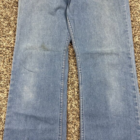 Vintage 90s Levis 517 Bootcut Orange Tab Flared Faded Blue Denim Jeans 31x28 USA - Picture 3 of 14